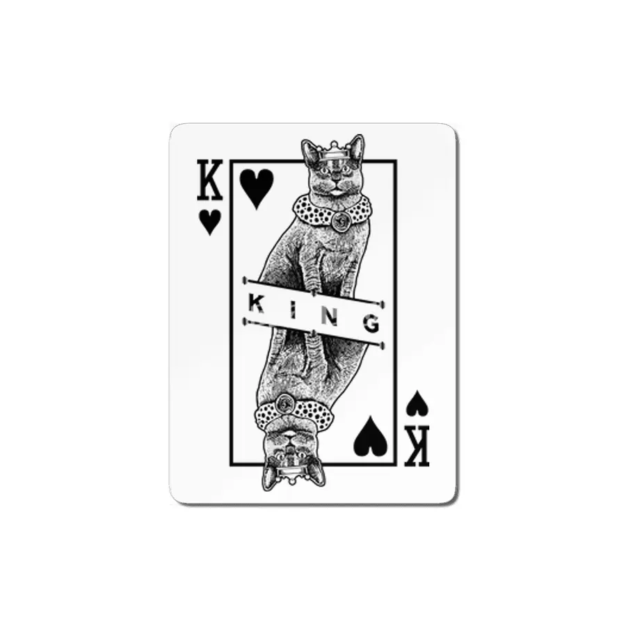 Russian Blue Cat Lover King Of Hearts Funny Pop Art MDF Tablo