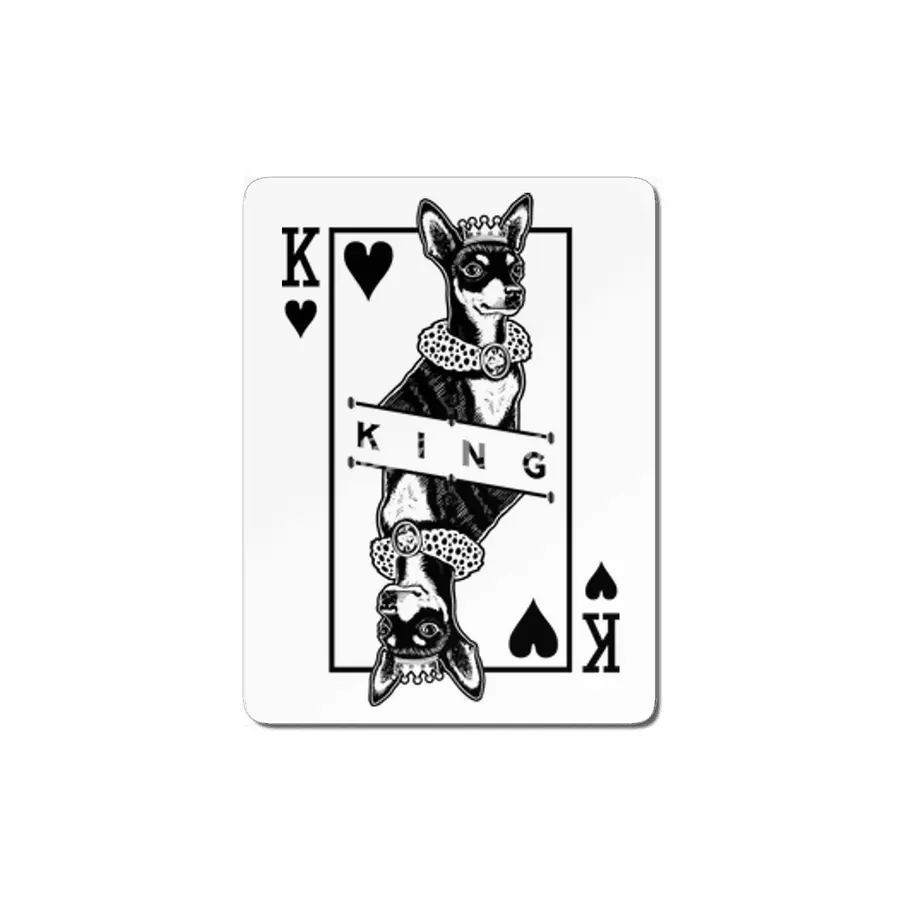 Russian Toy Terrier King Of Hearts Funny Dog Lover Pop Art MDF Tablo