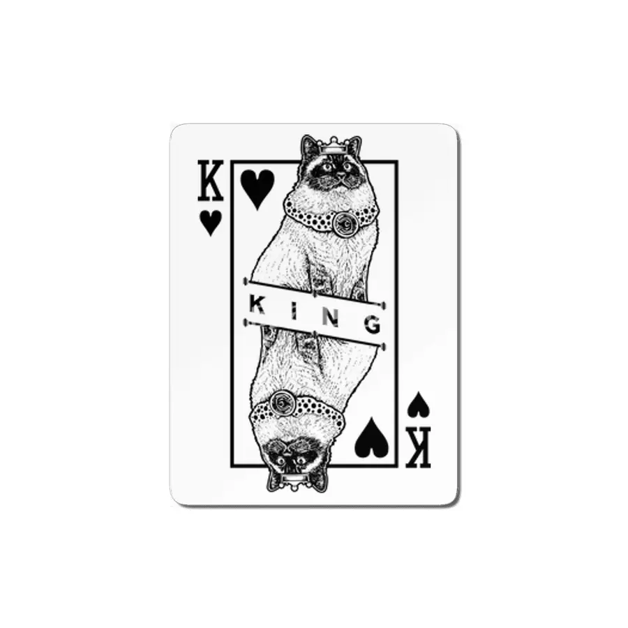 Sacred Birman Cat Lover King Of Hearts Funny Pop Art MDF Tablo