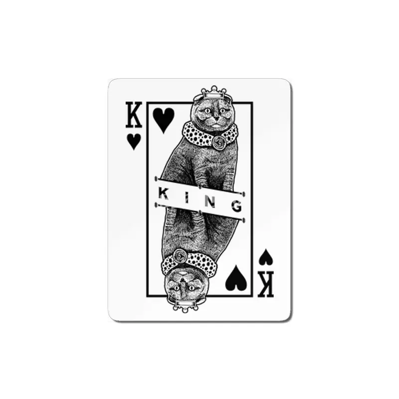 Scottish Fold Cat Lover King Of Hearts Funny Pop Art MDF Tablo