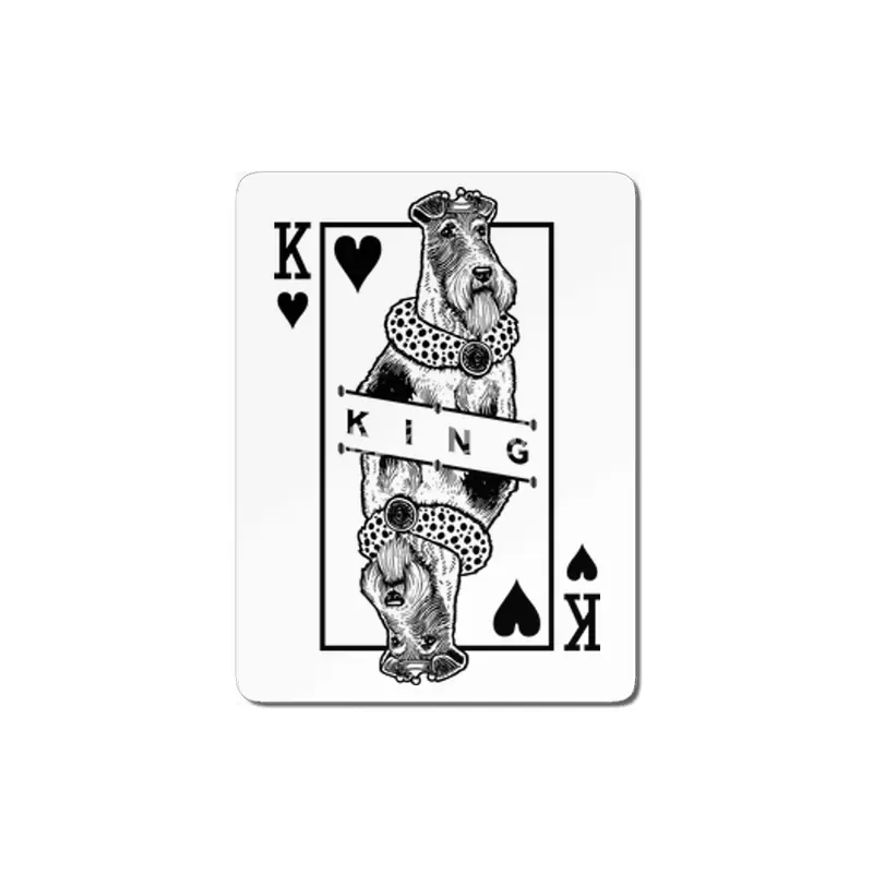 Wire Fox Terrier King Of Hearts Funny Dog Lover Pop Art MDF Tablo
