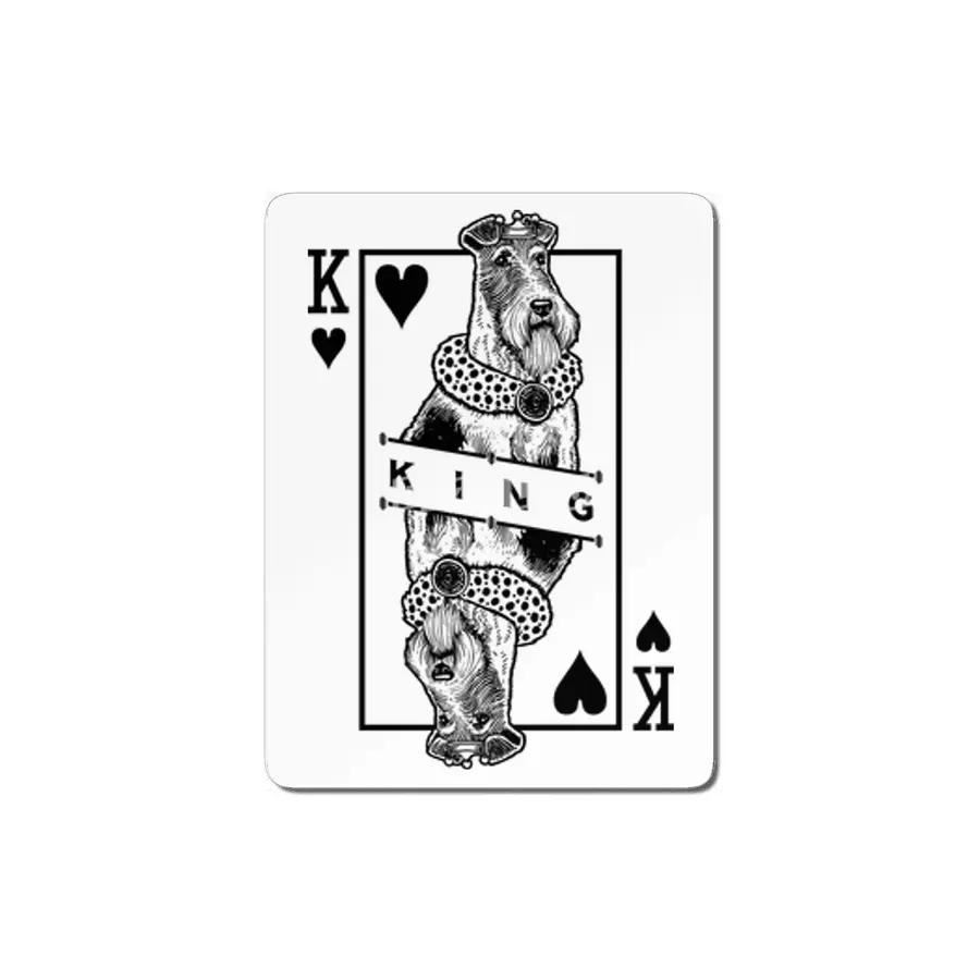 Wire Fox Terrier King Of Hearts Funny Dog Lover Pop Art MDF Tablo
