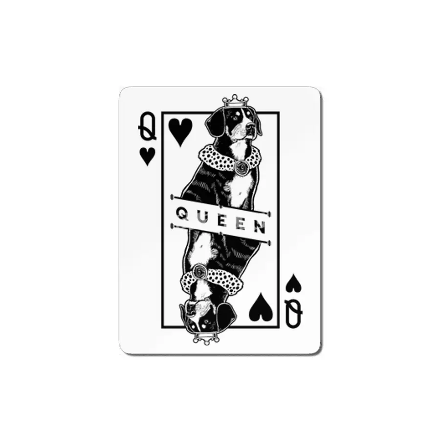 Entlebucher Mountain Dog Lover Queen Of Hearts Funny Pop Art MDF Tablo