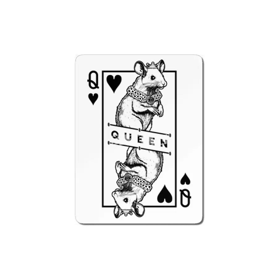 Fancy Mouse Lover Queen Of Hearts Funny Pet Rodent Pop Art MDF Tablo