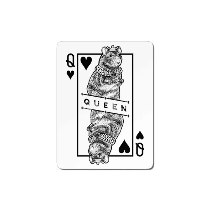 Fancy Rat Lover Queen Of Hearts Funny Pet Rodent Pop Art MDF Tablo
