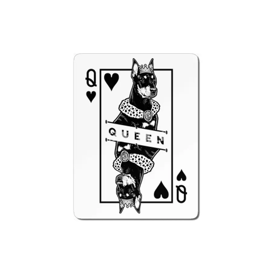 German Pinscher Queen Of Hearts Funny Dog Lover Pop Art MDF Tablo