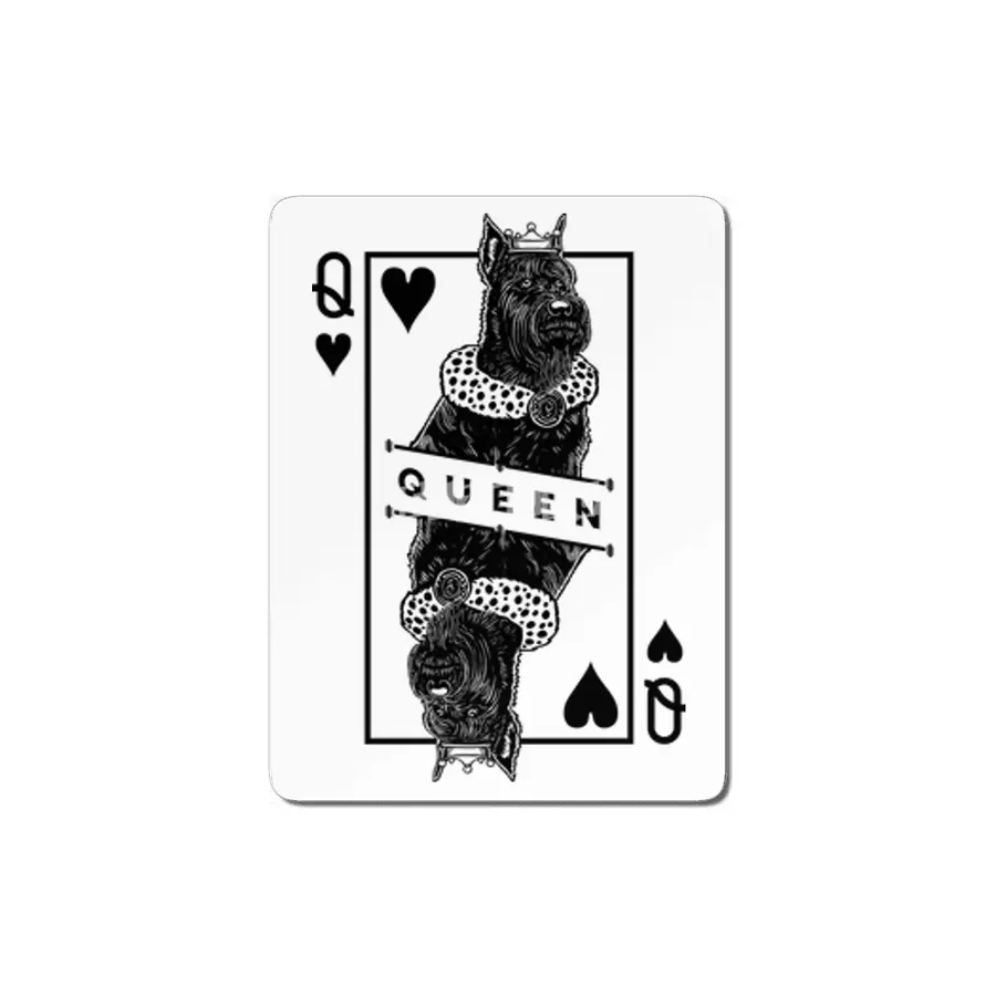 Giant Schnauzer Queen Of Hearts Funny Dog Lover Pop Art MDF Tablo