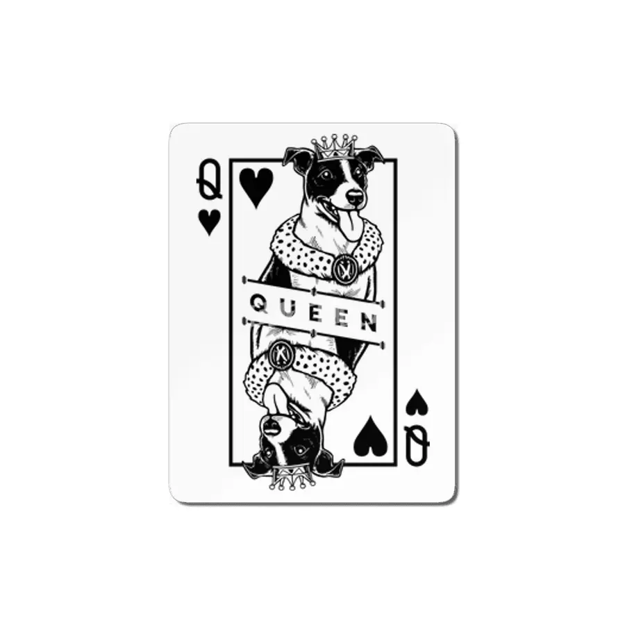 Jack Russell Terrier Queen Of Hearts Funny Dog Lover Pop Art MDF Tablo