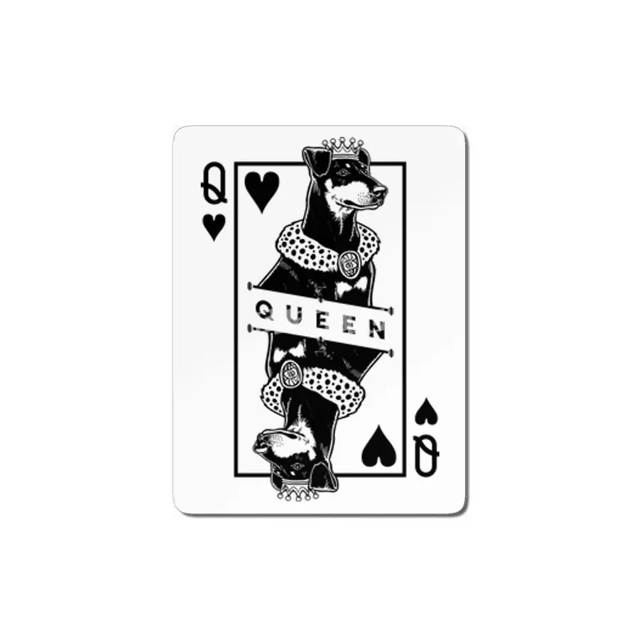 Manchester Terrier Queen Of Hearts Funny Dog Lover Pop Art MDF Tablo