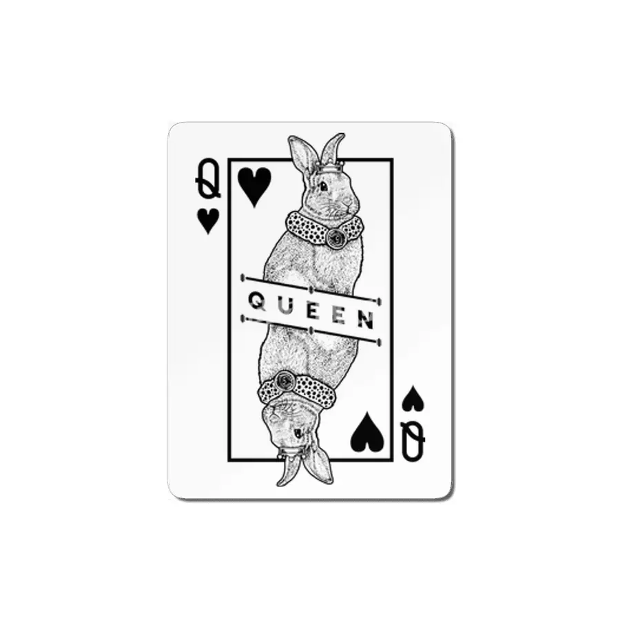 Mini Rex Bunny Rabbit Queen Of Hearts Funny Pet Pop Art MDF Tablo