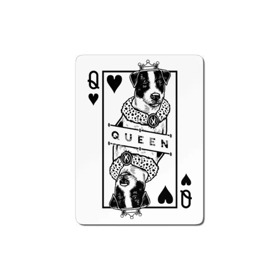 Parson Russell Terrier Queen Of Hearts Funny Dog Pop Art MDF Tablo