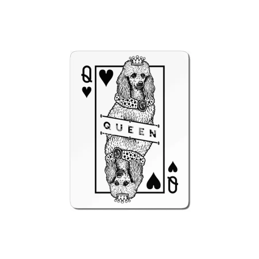 Poodle Queen Of Hearts Funny Dog Lover Pop Art MDF Tablo