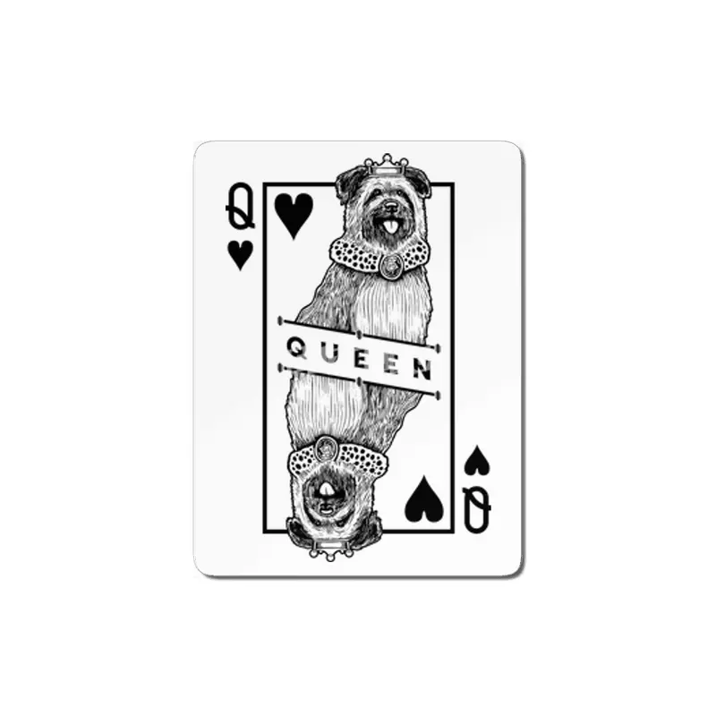 Pyrenean Shepherd Queen Of Hearts Funny Sheepdog Lover MDF Tablo