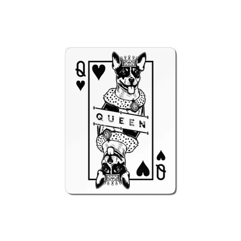 Rat Terrier Queen Of Hearts Funny Rattie Dog Card Pop Art MDF Tablo