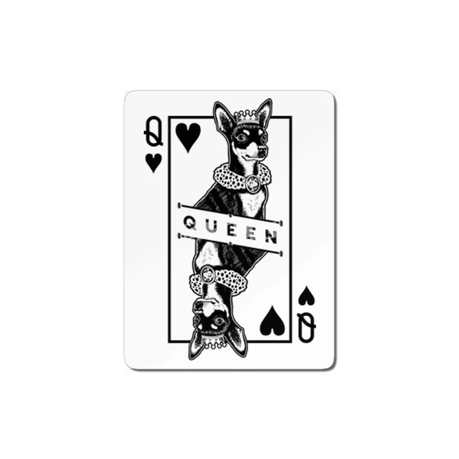 Russian Toy Terrier Queen Of Hearts Funny Dog Lover Pop Art MDF Tablo
