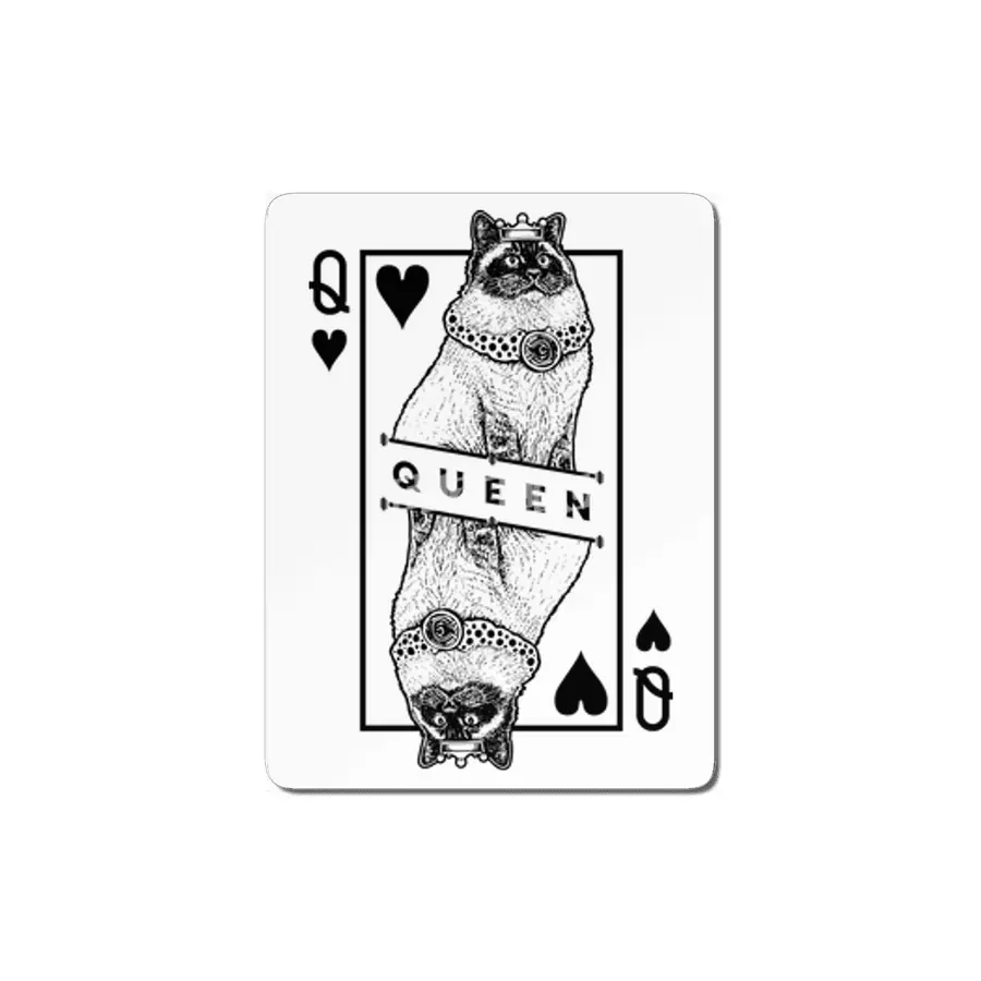 Sacred Birman Cat Lover Queen Of Hearts Funny Pop Art MDF Tablo