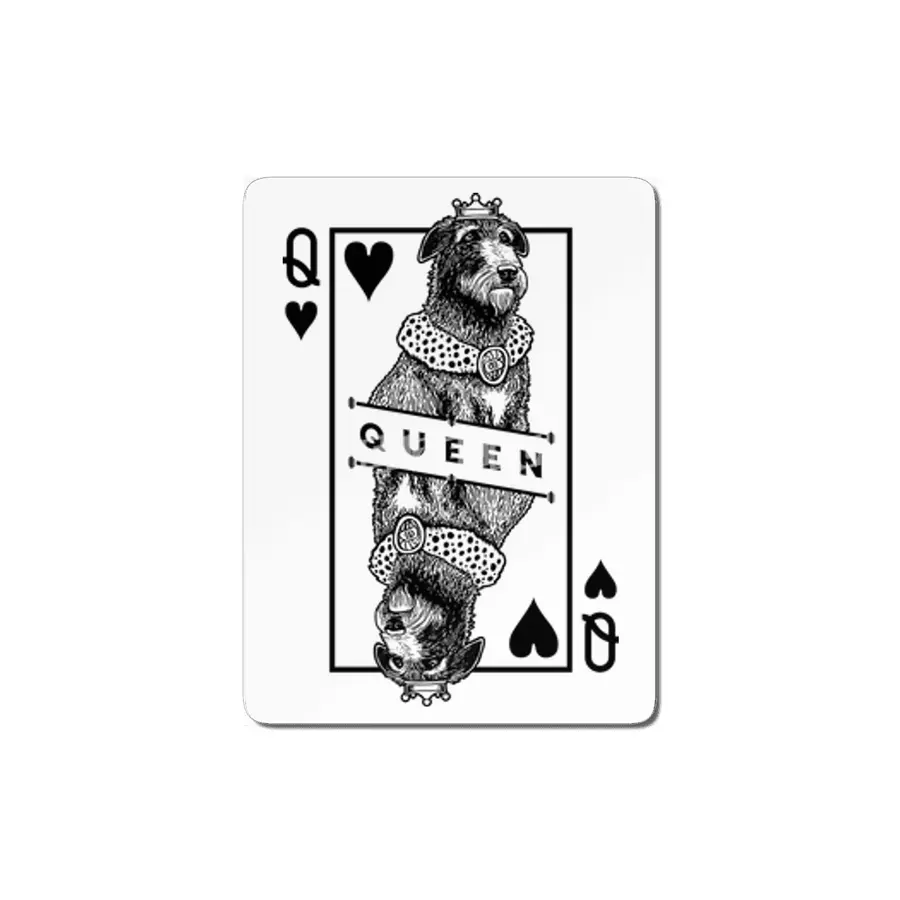 Scottish Deerhound Queen Of Hearts Funny Dog Lover Pop Art MDF Tablo