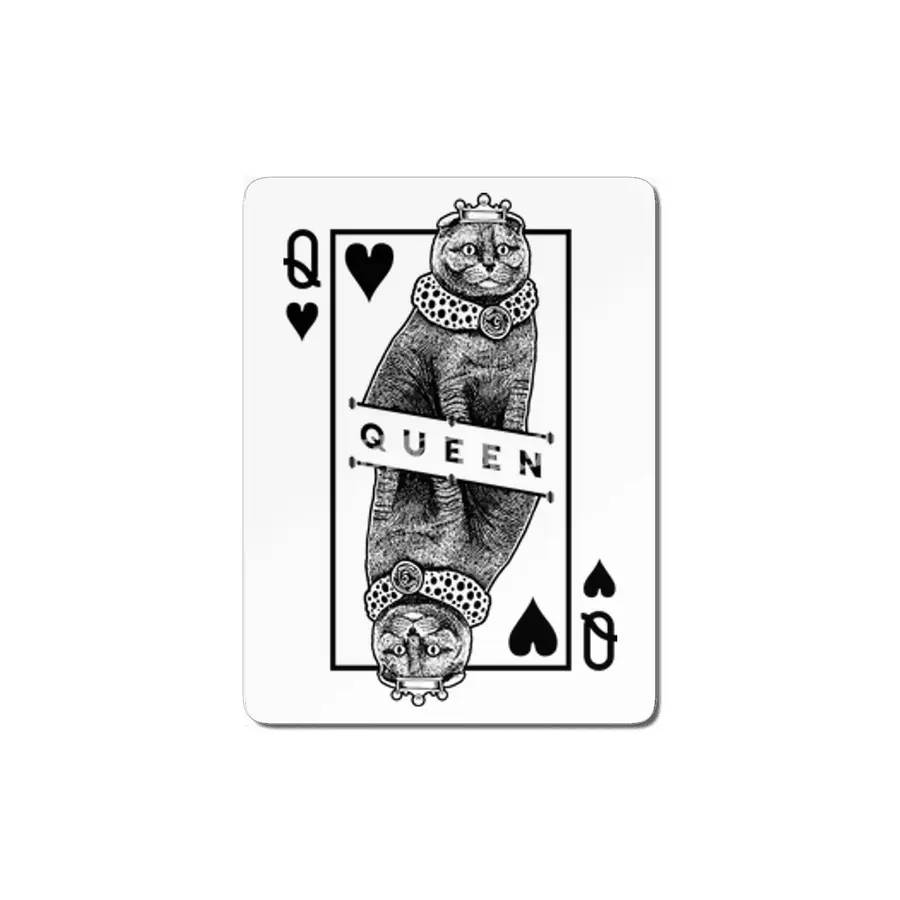 Scottish Fold Cat Lover Queen Of Hearts Funny Pop Art MDF Tablo