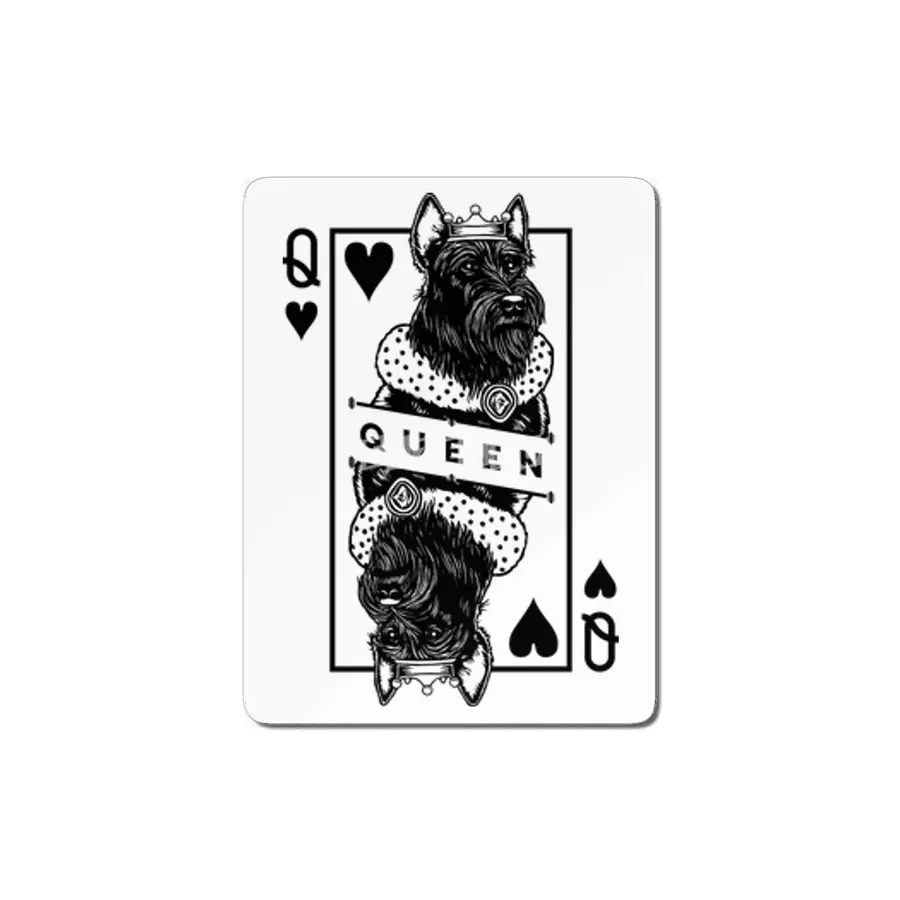 Scottish Terrier Queen Of Hearts Funny Dog Lover Pop Art MDF Tablo