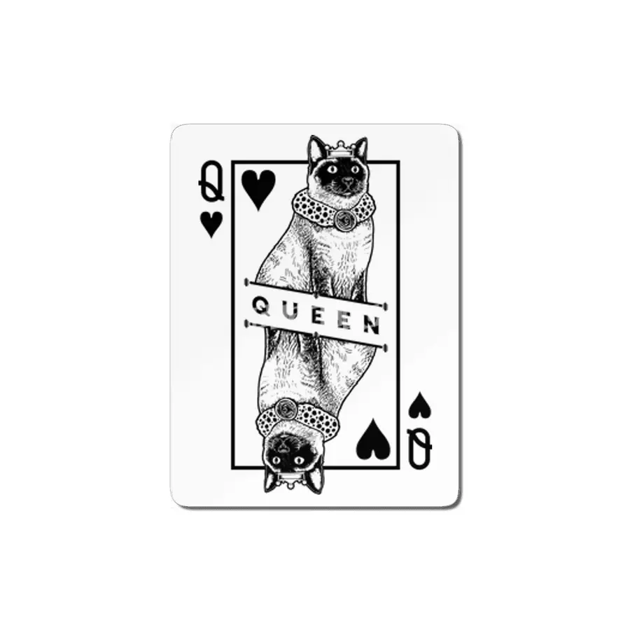 Siamese Cat Lover Queen Of Hearts Funny Pop Art MDF Tablo