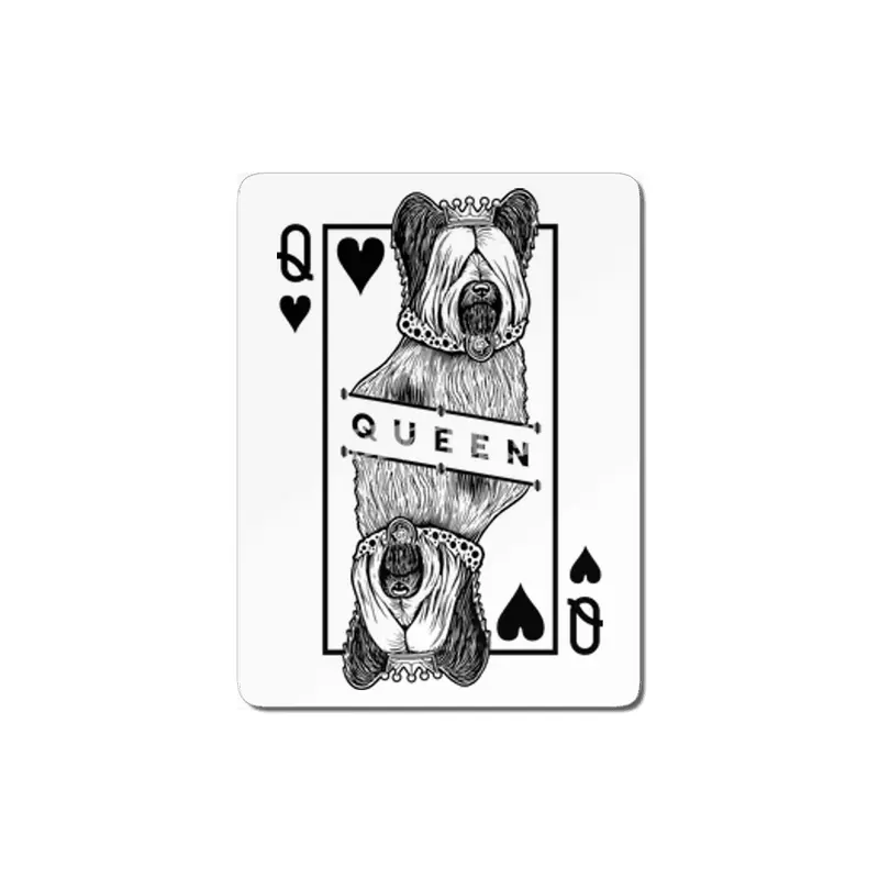 Skye Terrier Queen Of Hearts Funny Dog Lover Pop Art MDF Tablo