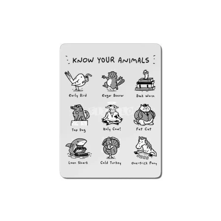 Know Your Animals MDF Tablo