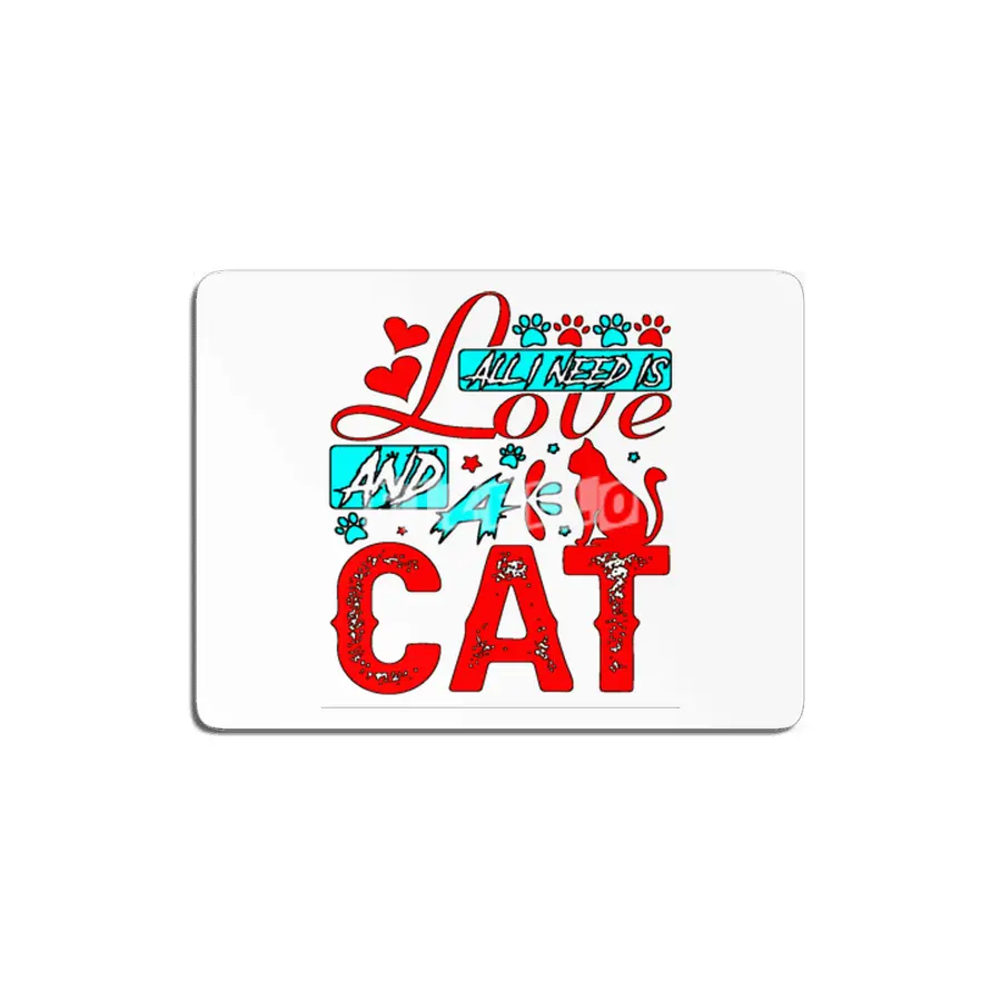 ALL I NEED IS LOVE AND A CAT MDF Tablo