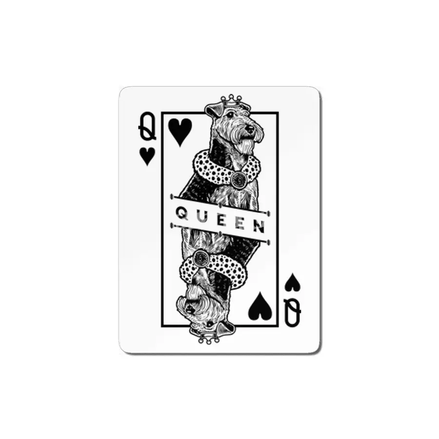 Welsh Terrier Queen Of Hearts Funny Welshie Dog Pop Art MDF Tablo