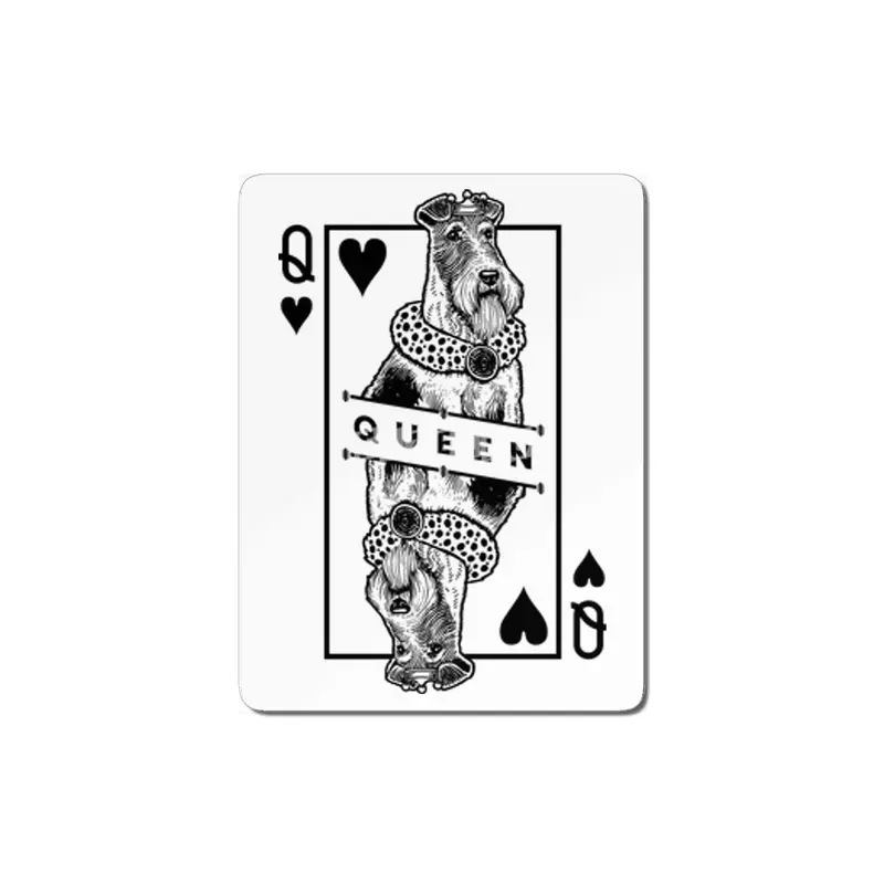 Wire Fox Terrier Queen Of Hearts Funny Dog Lover Pop Art MDF Tablo