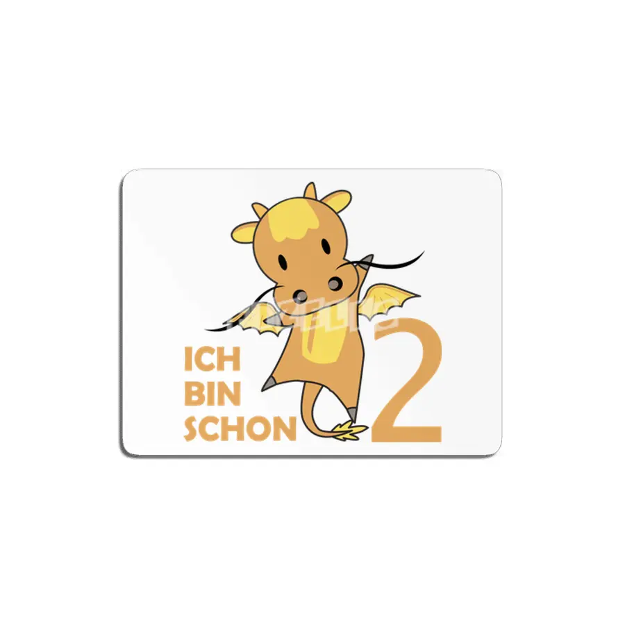 Dragon Yellow Two Years Old 2nd Birthday Fairy MDF Tablo