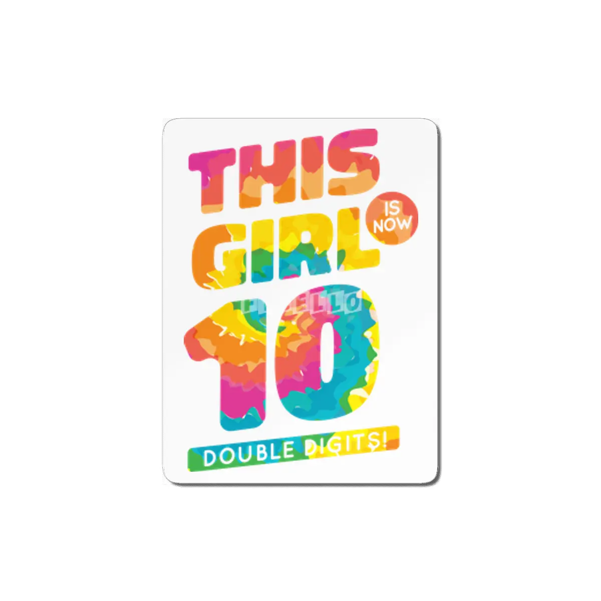10th Birthday, This Girl Is Now 10 Double Digits 10 Years Old Birthday Gift MDF Tablo