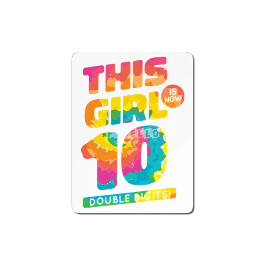 10th Birthday, This Girl Is Now 10 Double Digits 10 Years Old Birthday Gift MDF Tablo