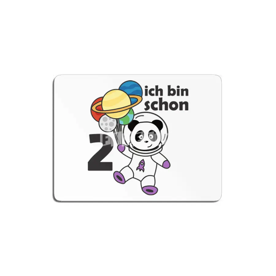 Panda Space Planet Two Years Old 2 Years Old MDF Tablo