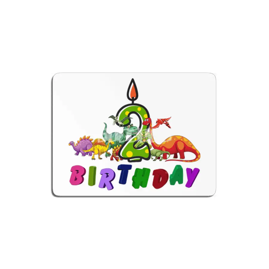 2nd Birthday Dinosaur two years old Dino Gift Boy MDF Tablo