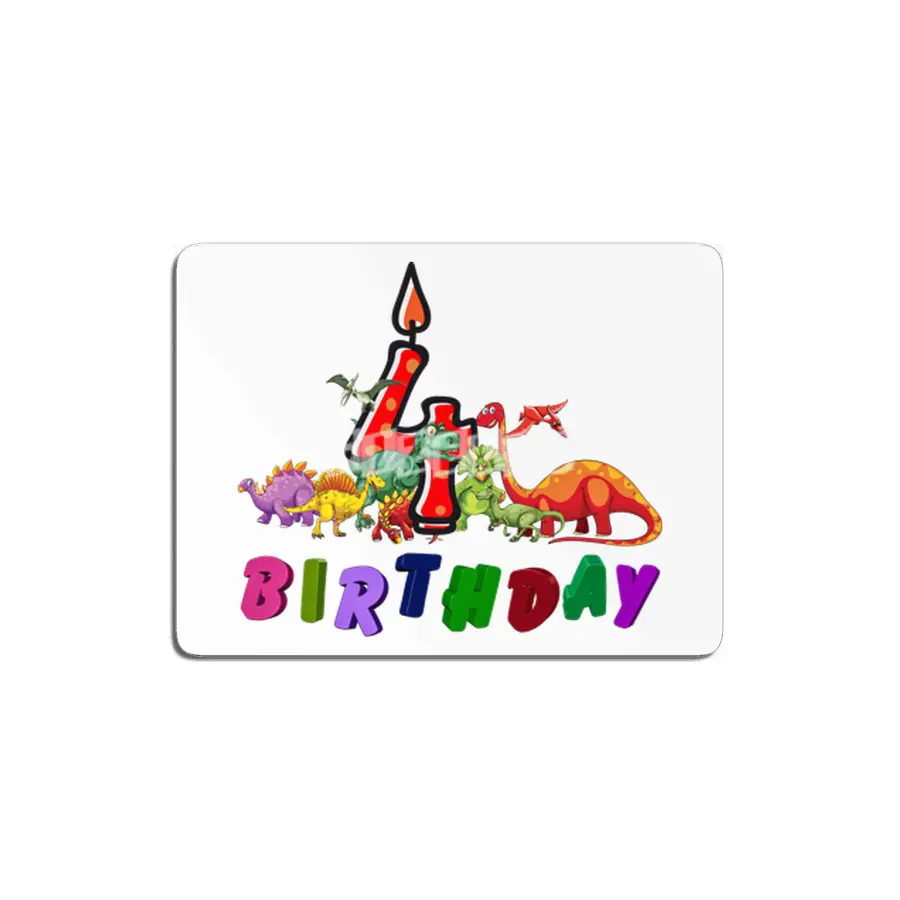 4th Birthday Dinosaur Dino Gift Boy four years old MDF Tablo