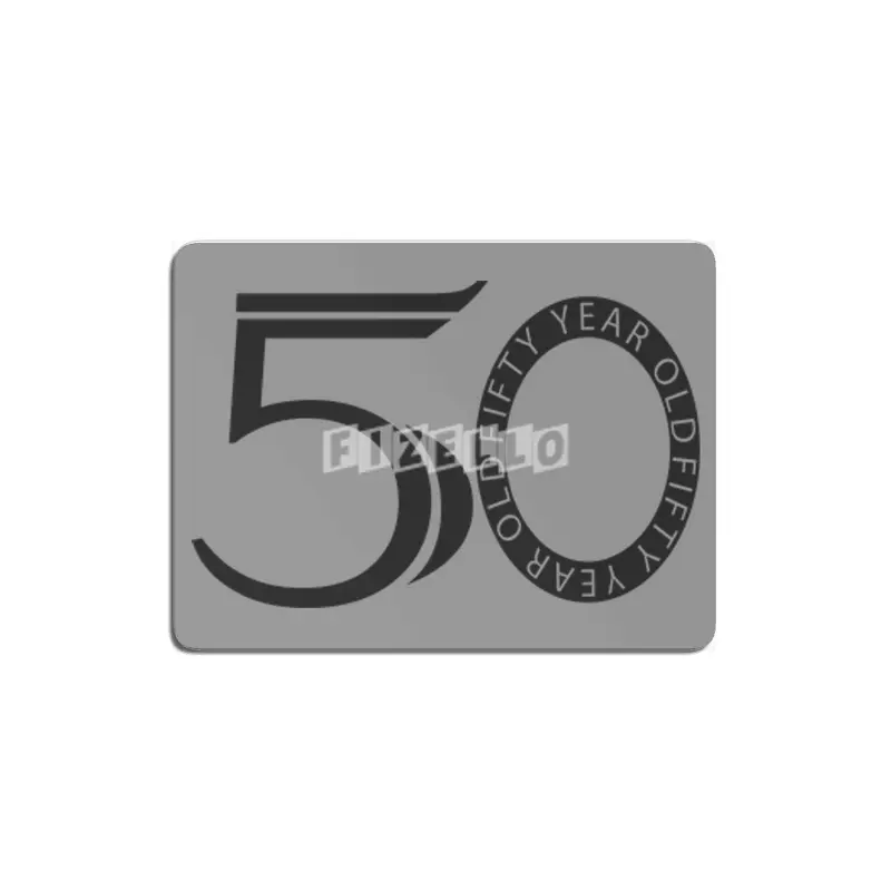 Fifty Year Old Fart Logo Design Black MDF Tablo