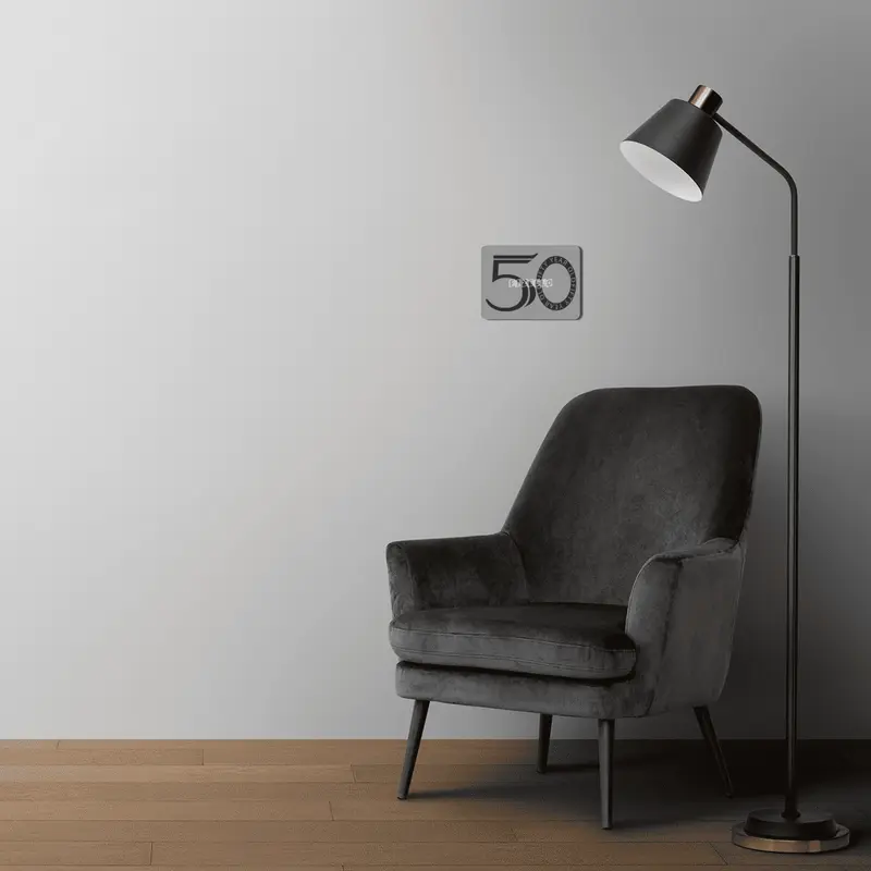 Fifty Year Old Fart Logo Design Black MDF Tablo