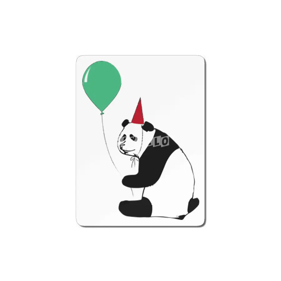 Panda with Balloon MDF Tablo