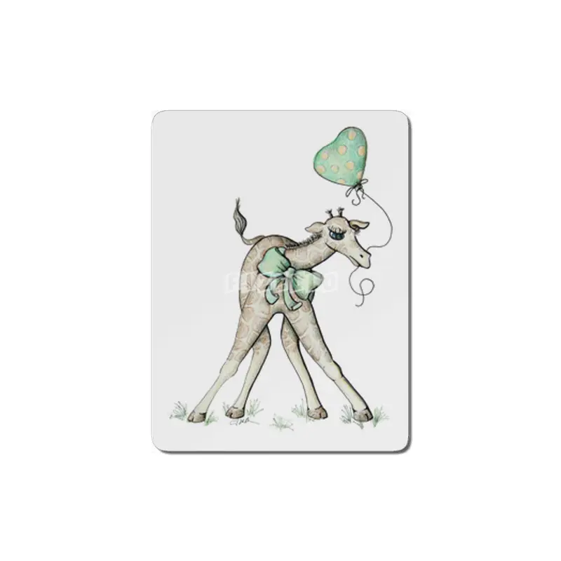 Baby Giraffe with Balloon - for Babies and Kids MDF Tablo