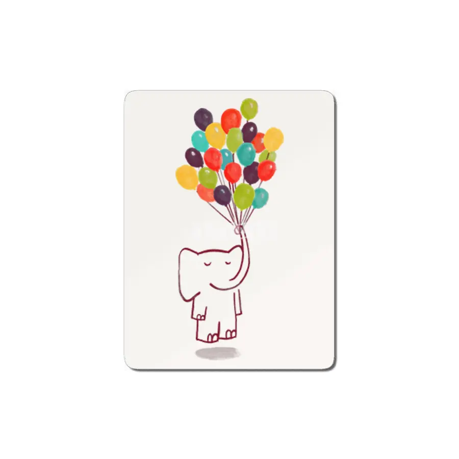 Elephant on balloon MDF Tablo
