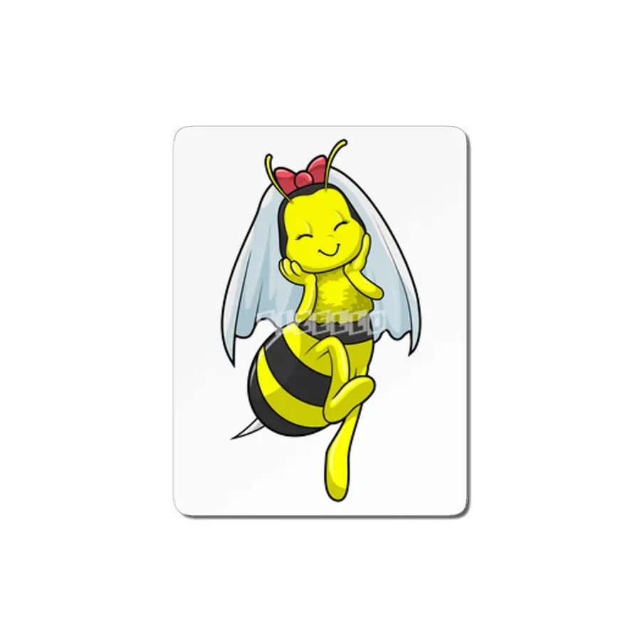 Bee as Bride at Wedding with Veil MDF Tablo