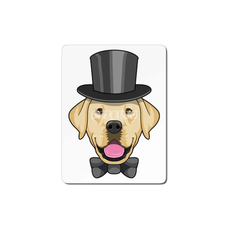 Dog as Groom with Bow MDF Tablo
