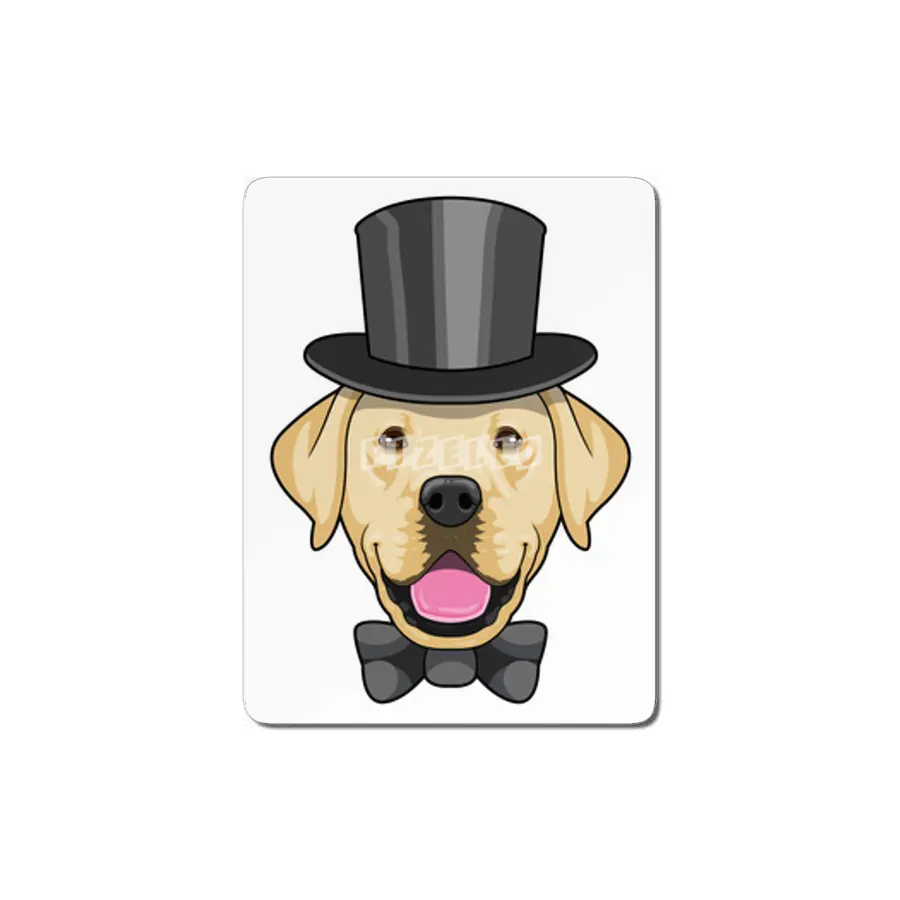 Dog as Groom with Bow MDF Tablo
