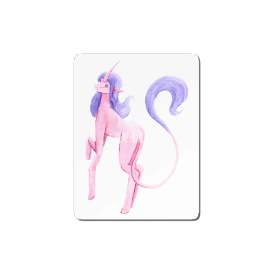 Pink Watercolor Unicorn MDF Tablo