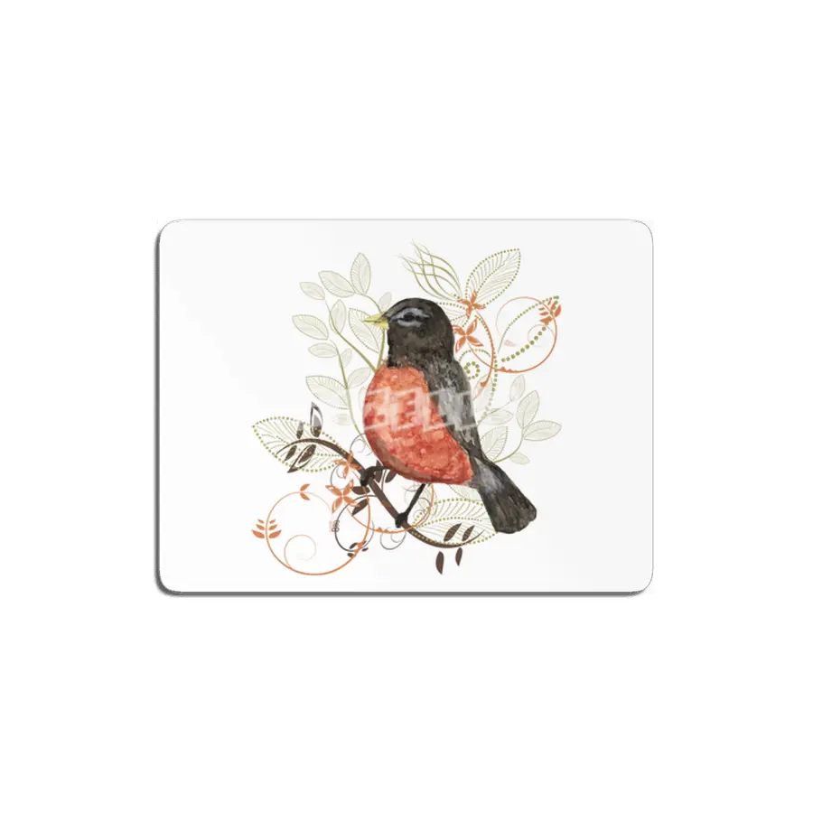Robin Bird Watercolor  MDF Tablo