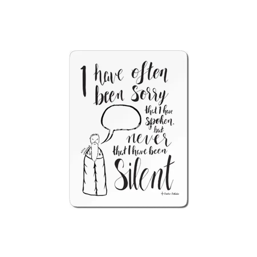 Abba Arsenius "Never been sorry for being silent" MDF Tablo