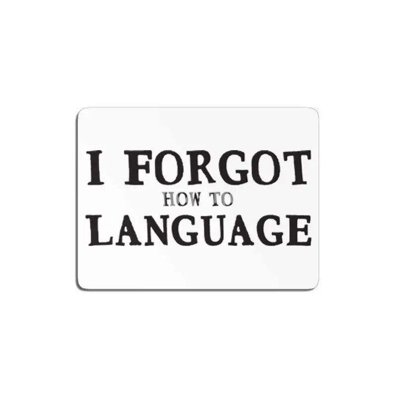 I forgot how to language (dark letters) MDF Tablo