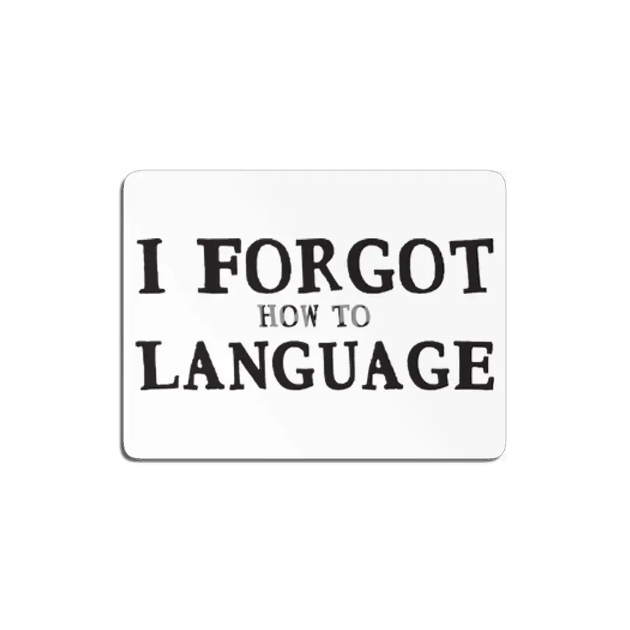 I forgot how to language (dark letters) MDF Tablo