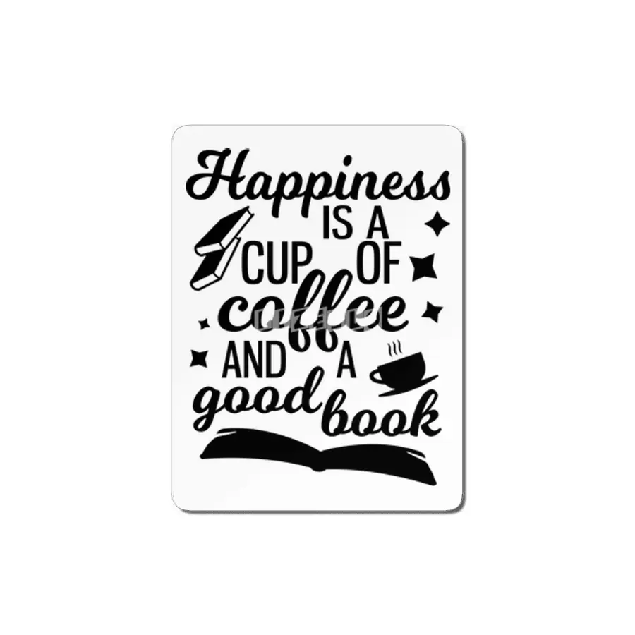 Happiness is a Cup of Coffee and a Good Book MDF Tablo