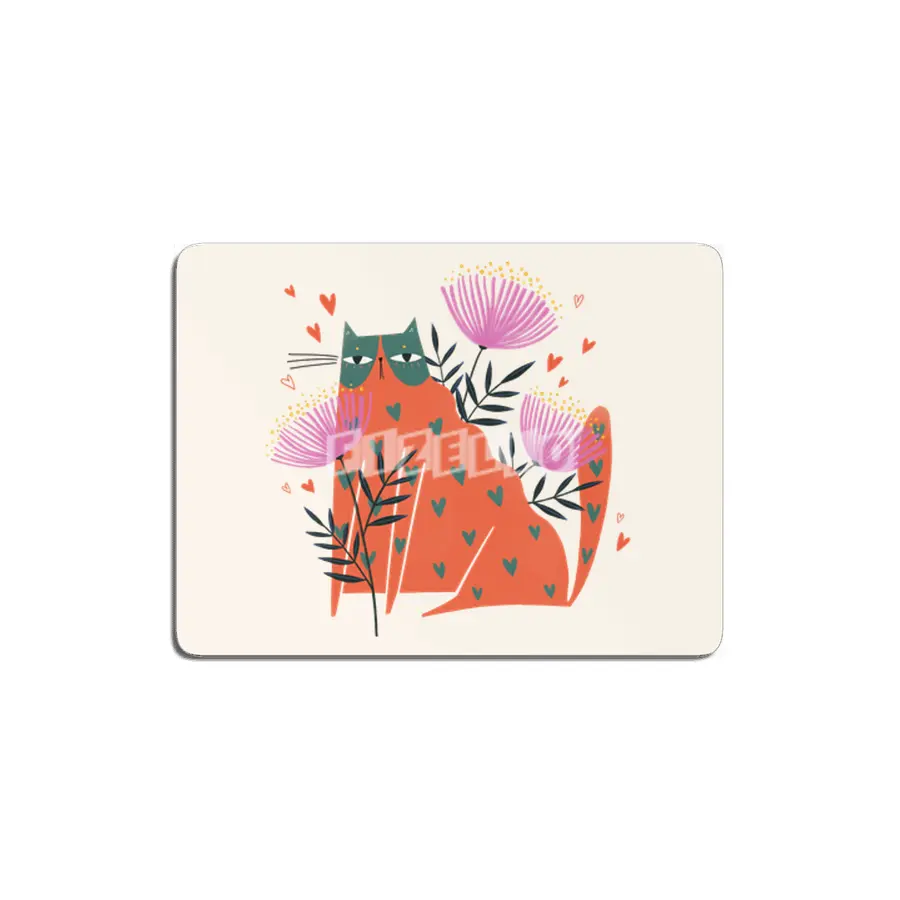 Lovely orange cat MDF Tablo